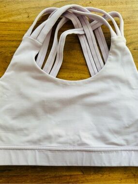 Lululemon Strappy Racerback Sports Bra Lavender Yoga Pilates Size 6